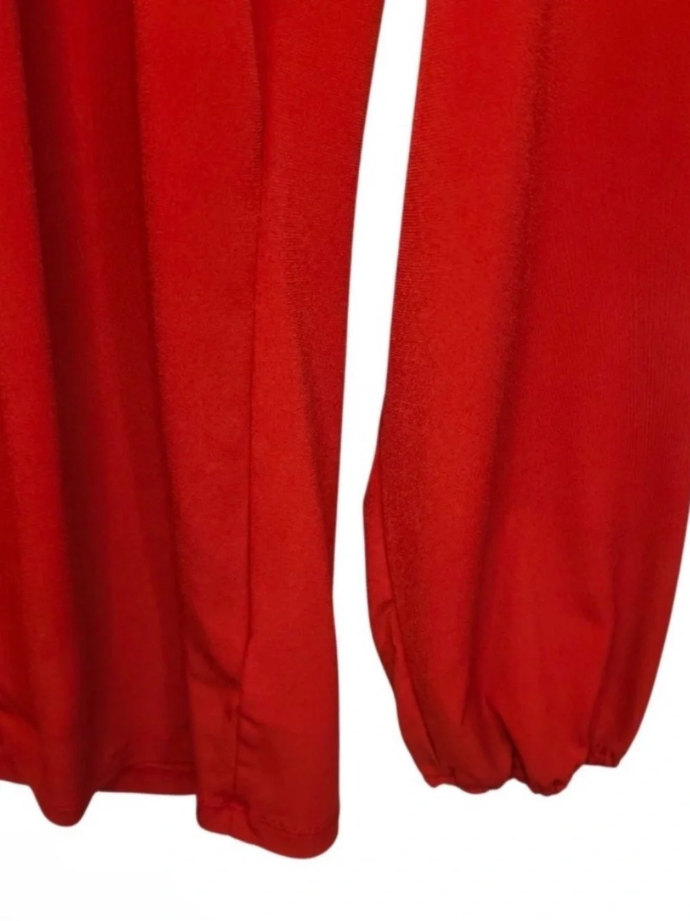 Michael Kors Red Long Sleeve Top with Gold Chain Accent